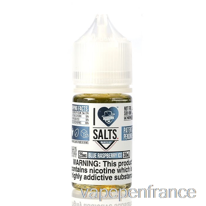 Glace à La Framboise Bleue - J'aime Les Sels - Stylo Vape 30 Ml 50 Mg